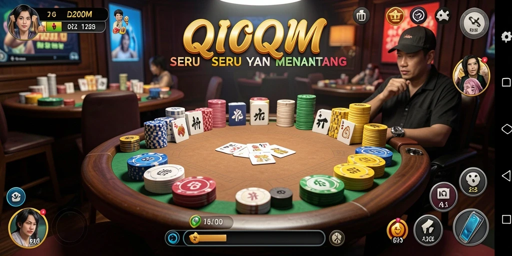 Tampilan menarik dari gameplay QiuQiu di D200M.
