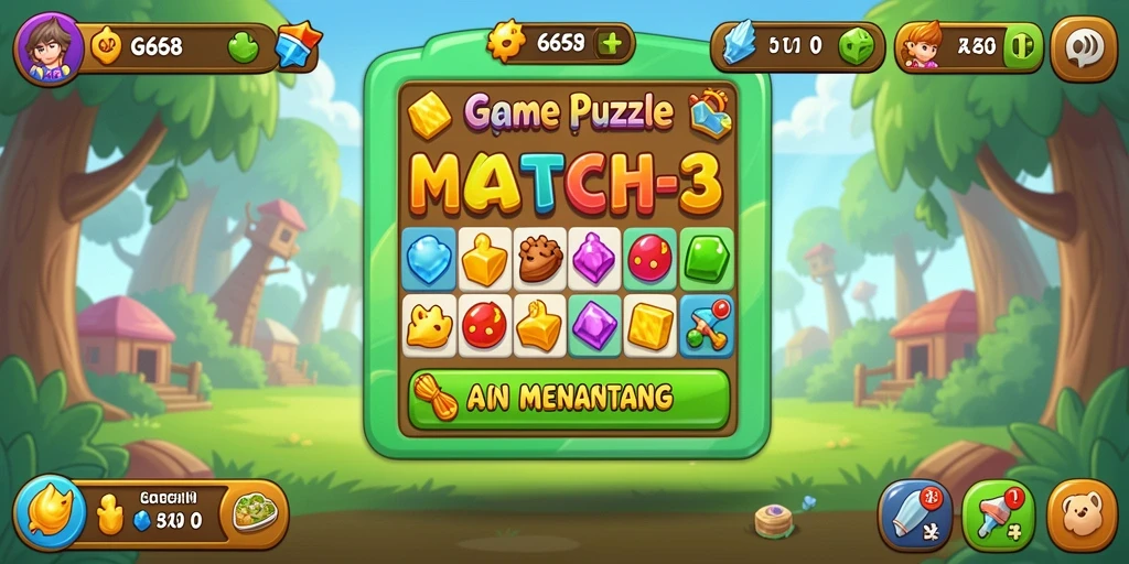 Tampilan gameplay G668 yang penuh warna dan seru.