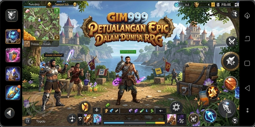 Tampilan gameplay RPG yang mendalam dan interaktif.