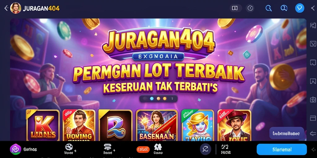 Tampilan gameplay JURAGAN404 yang menarik dan penuh warna.