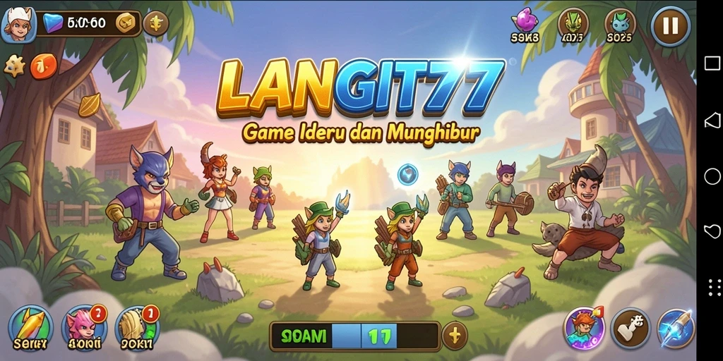 Tampilan gameplay <strong>LANGIT77</strong> yang menarik dan penuh warna.