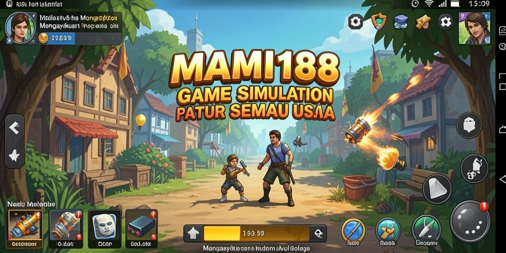 Screenshot gameplay MAMI188 yang menampilkan interaksi pemain dalam simulasi.