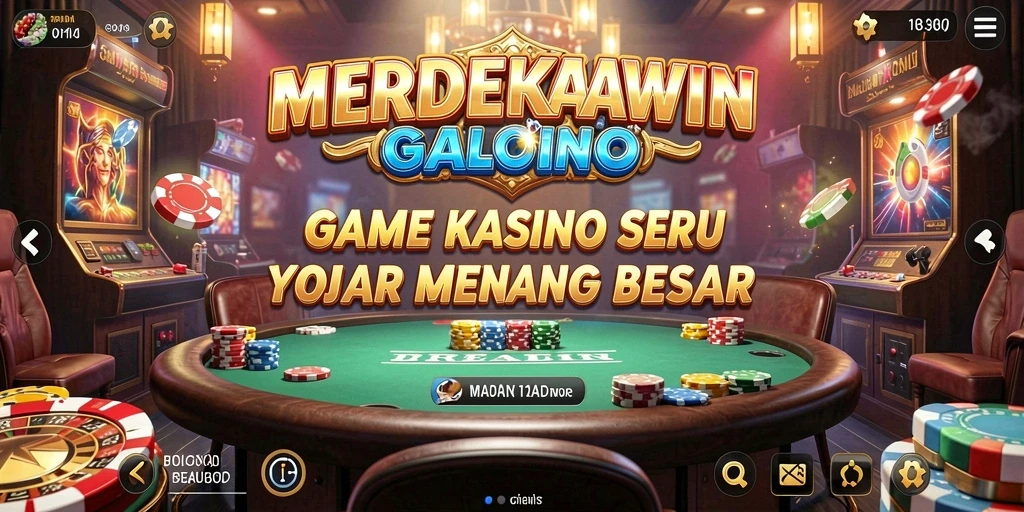 Tampilan menarik permainan kasino di MERDEKAWIN yang penuh aksi.