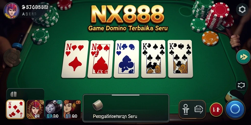 Tampilan gameplay NX888 yang menampilkan mode permainan Domino yang menarik.
