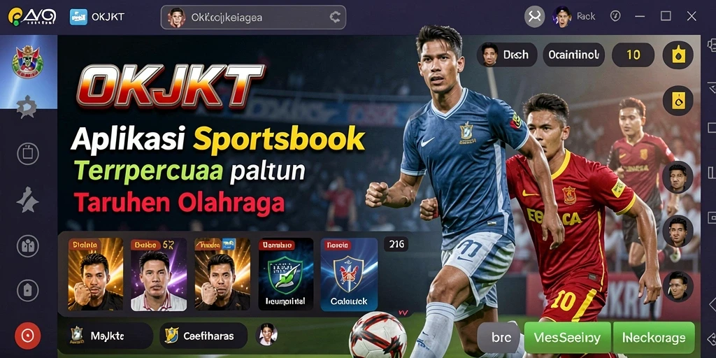 Tampilan screenshot OKJKT yang menunjukkan fitur taruhan olahraga.