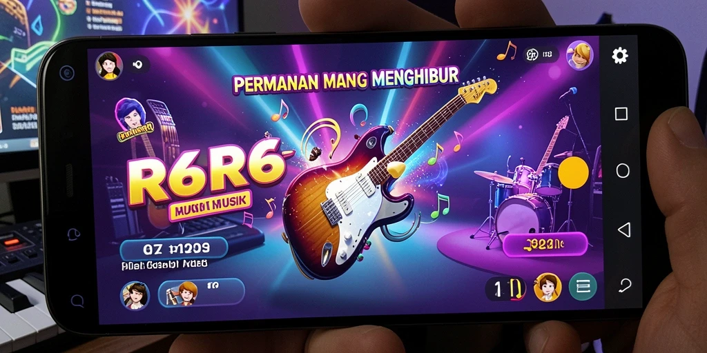 Screenshot gameplay R6R6 menampilkan aksi bermain musik yang seru.