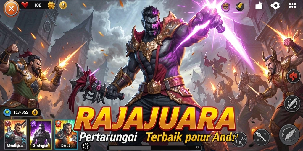 Tampilan gameplay RAJAJUARA yang intens dan mendebarkan.