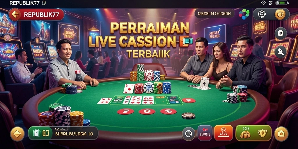 Tampilan menarik dari permainan Live Casino REPUBLIK77 yang seru.