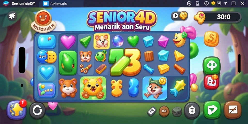 Tampilan gameplay menarik dalam SENIOR4D yang penuh tantangan.