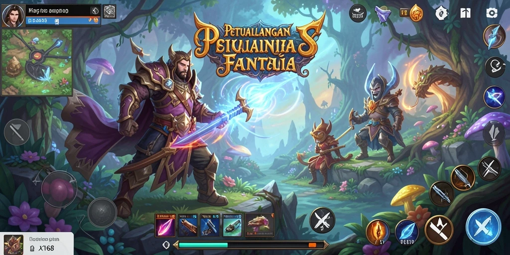 Screenshot gameplay X168 yang menampilkan pertarungan seru di dunia RPG.