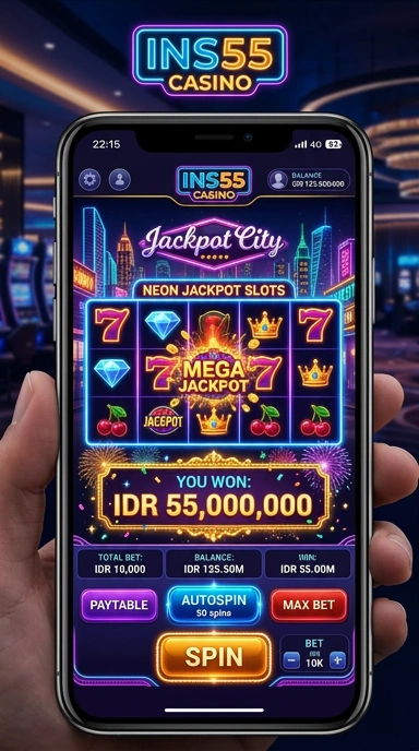 Screenshot antarmuka utama aplikasi ins55.